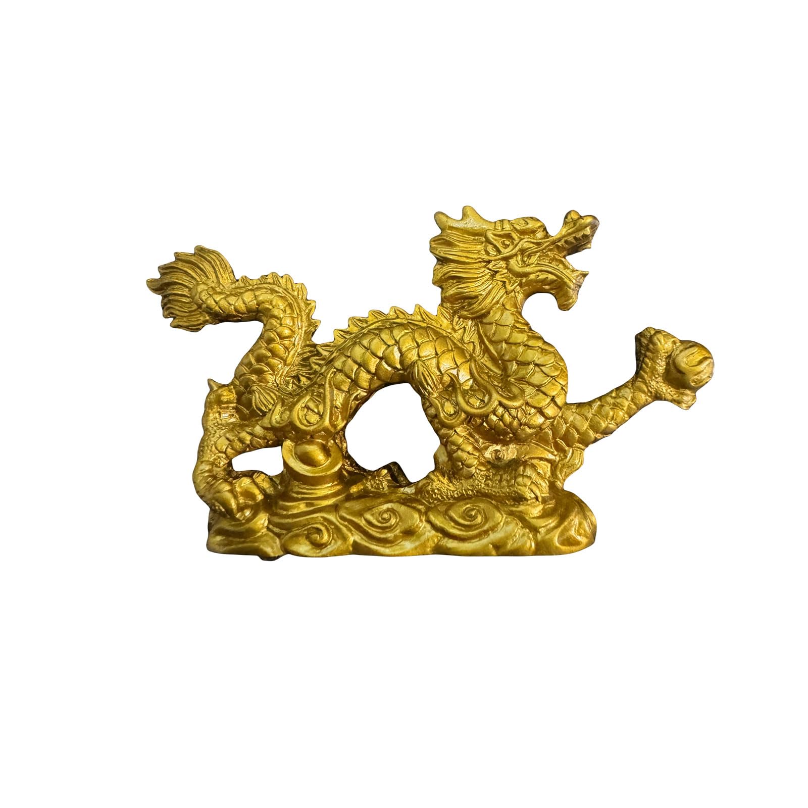 Amazon.com: Chinese Feng Shui Dragon Figurine Statue, Gold